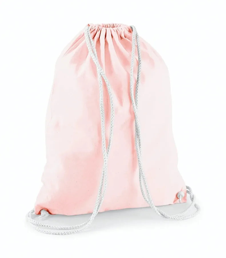 Cotton Gymsac PastelPink/White