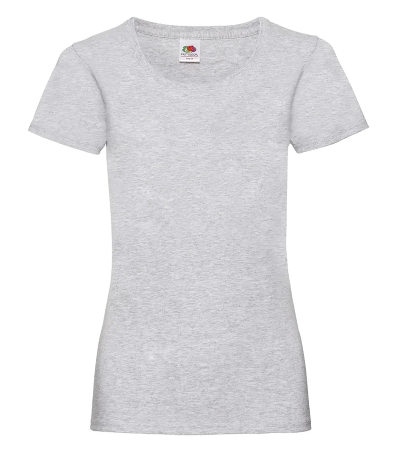 Ladies Valueweight T Heather Grey