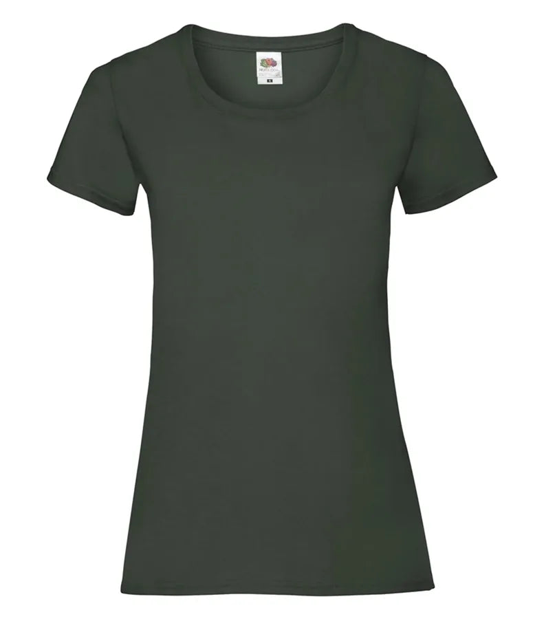 Ladies Valueweight T Bottle Green