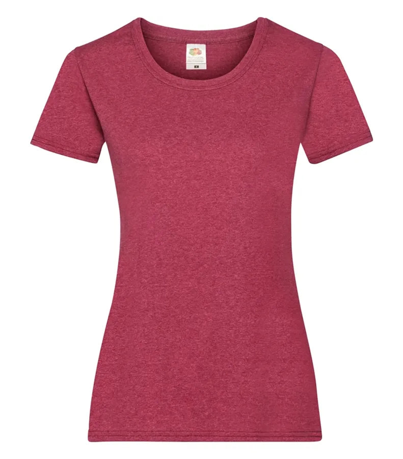 Ladies Valueweight T HeatherRed