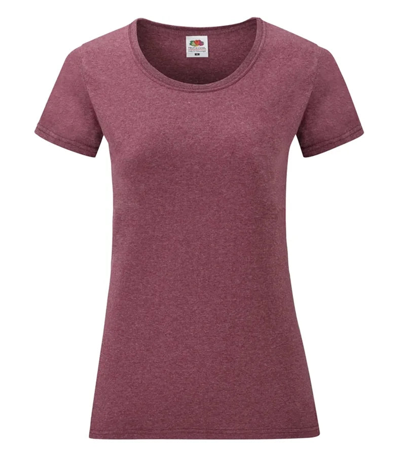 Ladies Valueweight T HeatherBurgundy