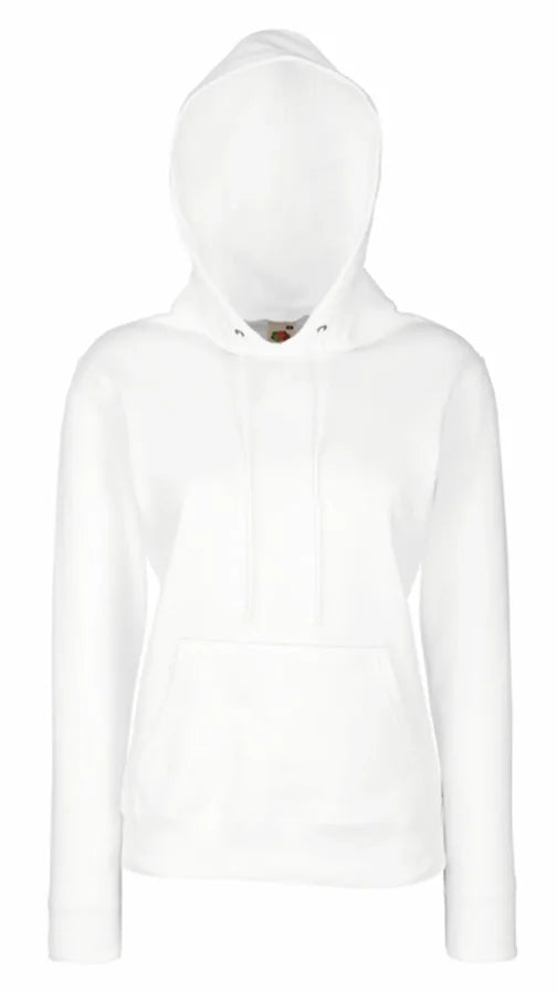 Ladies Classic Hooded Sweat White