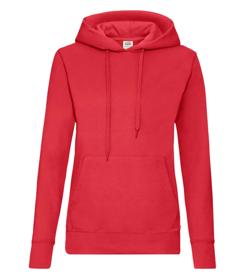 Ladies Classic Hooded Sweat Red