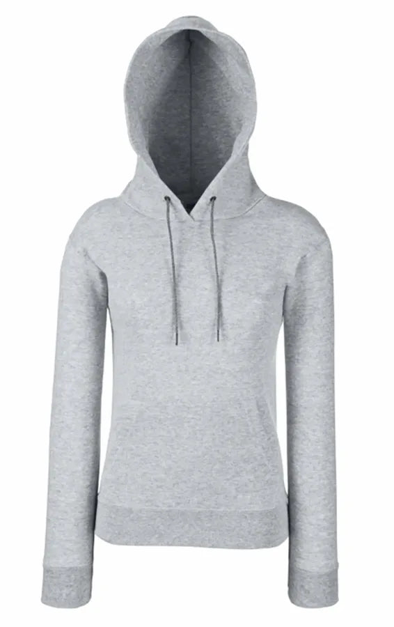 Ladies Classic Hooded Sweat Heather Grey