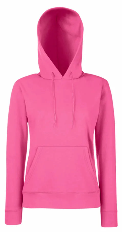 Ladies Classic Hooded Sweat Fuchsia
