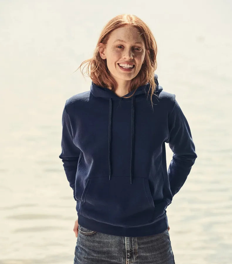 Ladies Classic Hooded Sweat DarkHeatherGrey