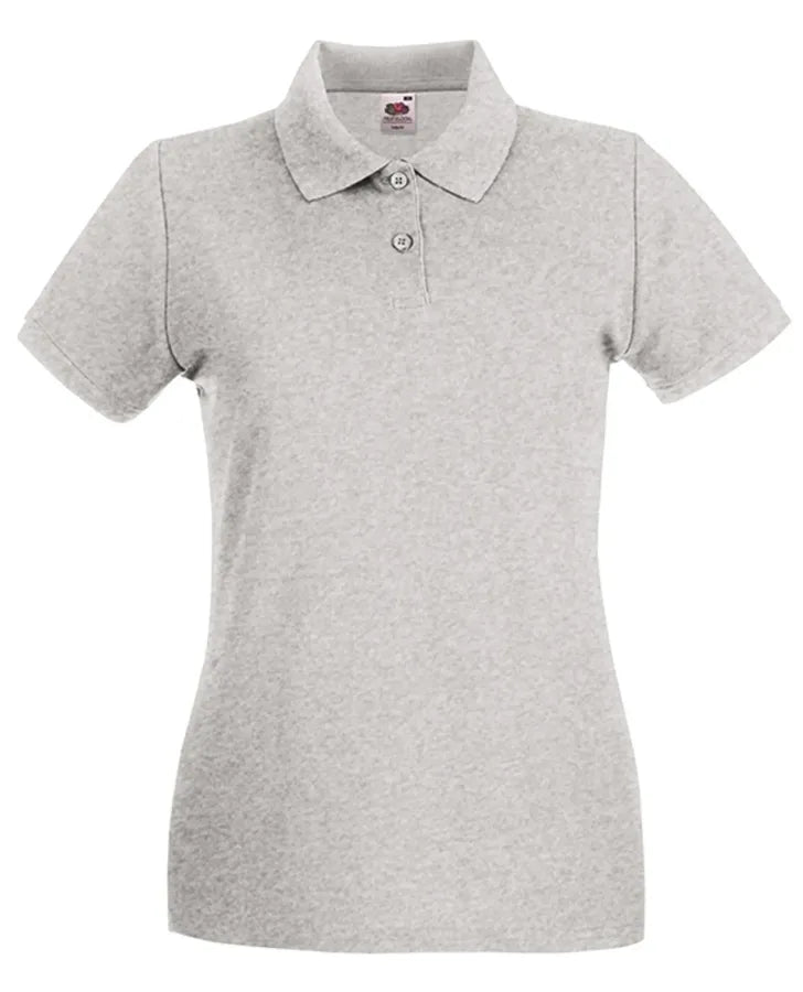 Ladies Premium Polo Heather Grey