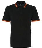 Men's classic fit tipped polo Black/Orange
