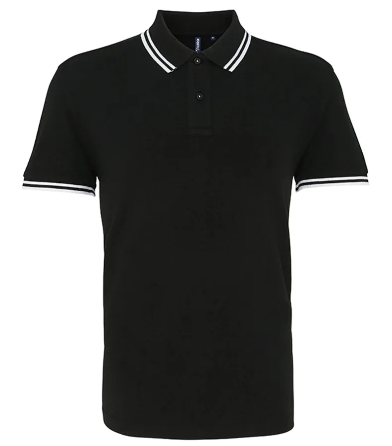 Men's classic fit tipped polo Black/White