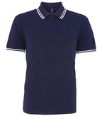 Men's classic fit tipped polo Navy/White