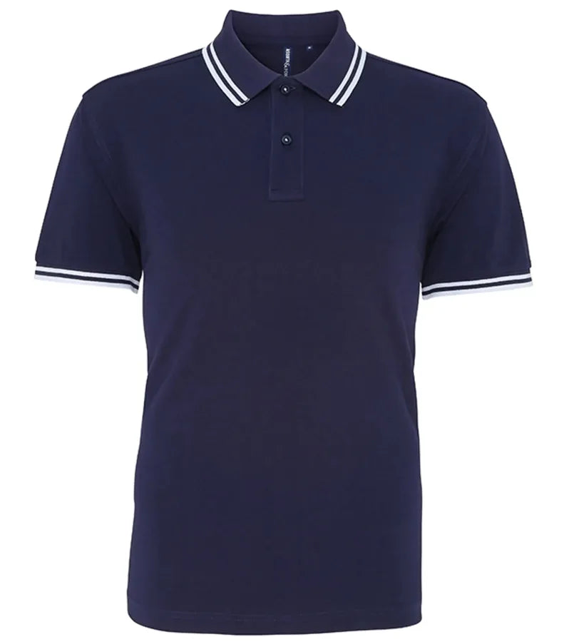 Men's classic fit tipped polo Navy/White