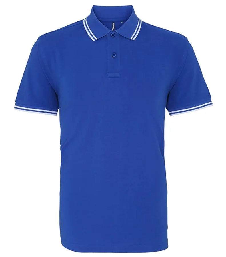 Men's classic fit tipped polo Royal/White