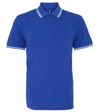 Men's classic fit tipped polo Royal/White