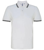 Men's classic fit tipped polo White/Black