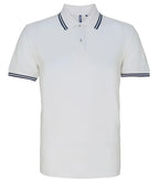 Men's classic fit tipped polo White/Navy