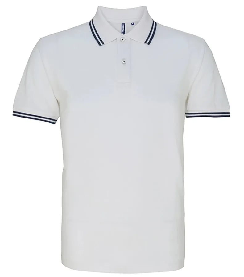 Men's classic fit tipped polo White/Navy