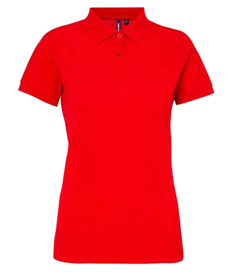 Women's poly/cotton blend polo CherryRed