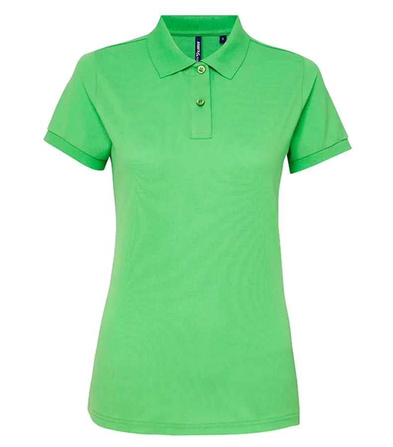 Women's poly/cotton blend polo Lime