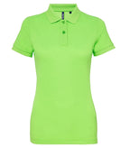 Women's poly/cotton blend polo NeonGreen