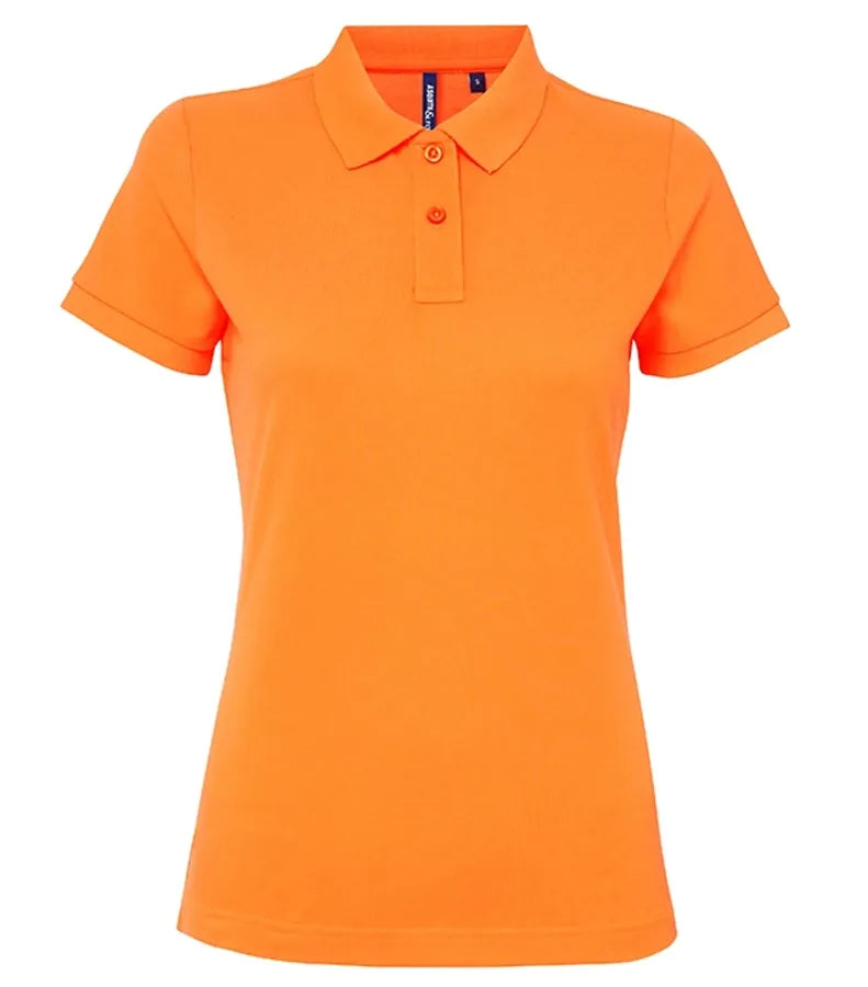Women's poly/cotton blend polo NeonOrange