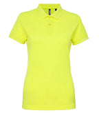 Women's poly/cotton blend polo NeonYellow