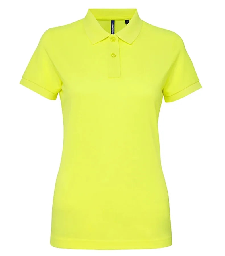 Women's poly/cotton blend polo NeonYellow