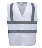 Hi vis 2 band and braces waistcoat White