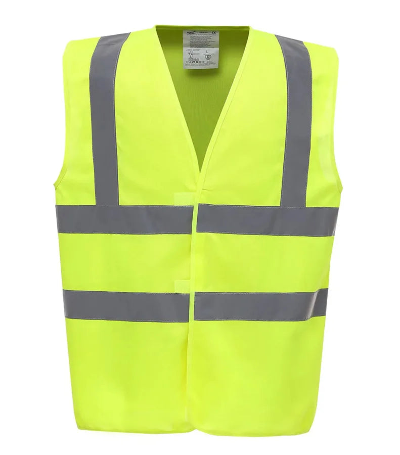 Hi vis 2 band and braces waistcoat Yellow