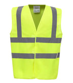 Hi vis 2 band and braces waistcoat Yellow