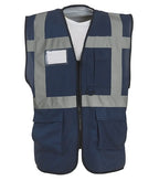 Multi-functional executive hi vis waistcoat Navy