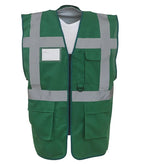 Multi-functional executive hi vis waistcoat ParamedicGreen
