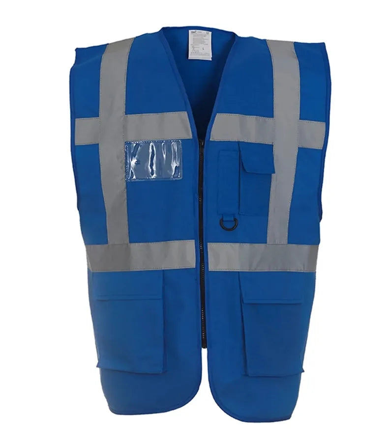 Multi-functional executive hi vis waistcoat RoyalBlue
