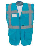Multi-functional executive hi vis waistcoat Sapphire