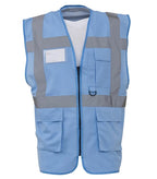 Multi-functional executive hi vis waistcoat Sky