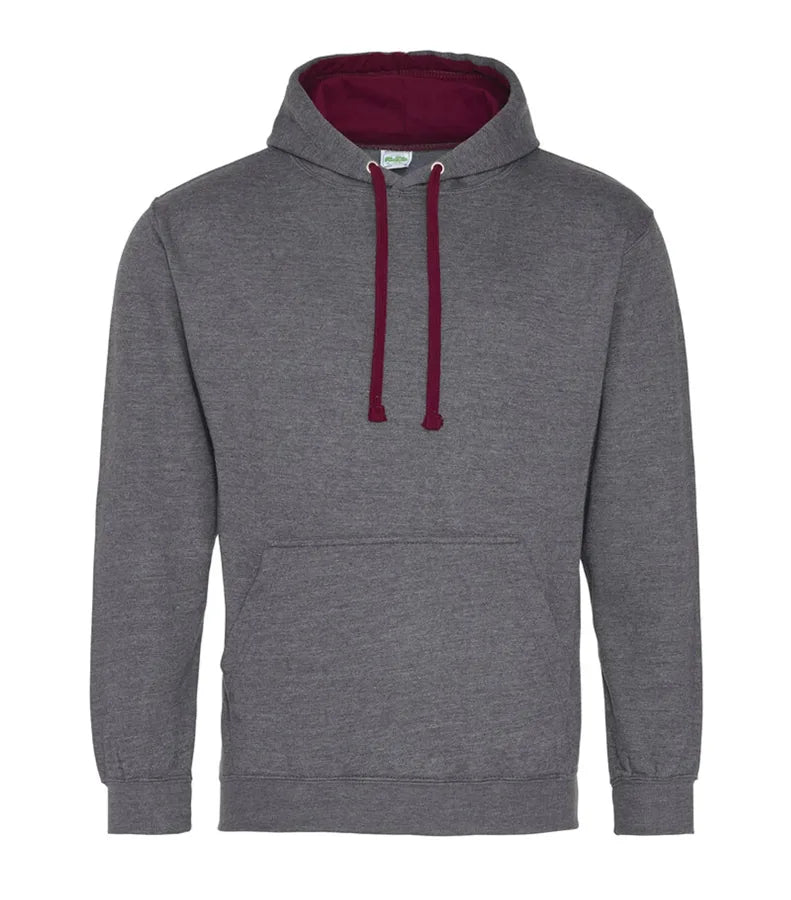 Varsity Hoodie Charcoal/Burgundy