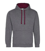 Varsity Hoodie Charcoal/Burgundy