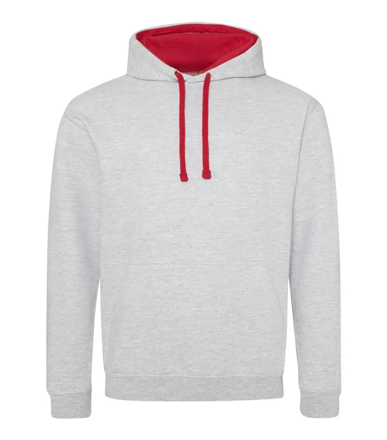 Varsity Hoodie HeatherGrey/FireRed