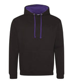 Varsity Hoodie JetBlack/Purple