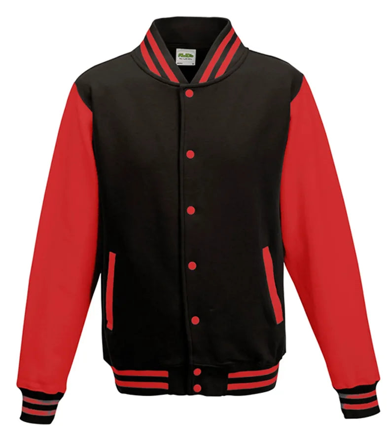 Varsity Jacket JetBlack/FireRed