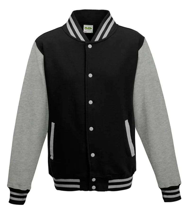 Varsity Jacket JetBlack/HeatherGrey