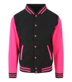 Varsity Jacket JetBlack/HotPink
