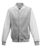 Varsity Jacket HeatherGrey/White