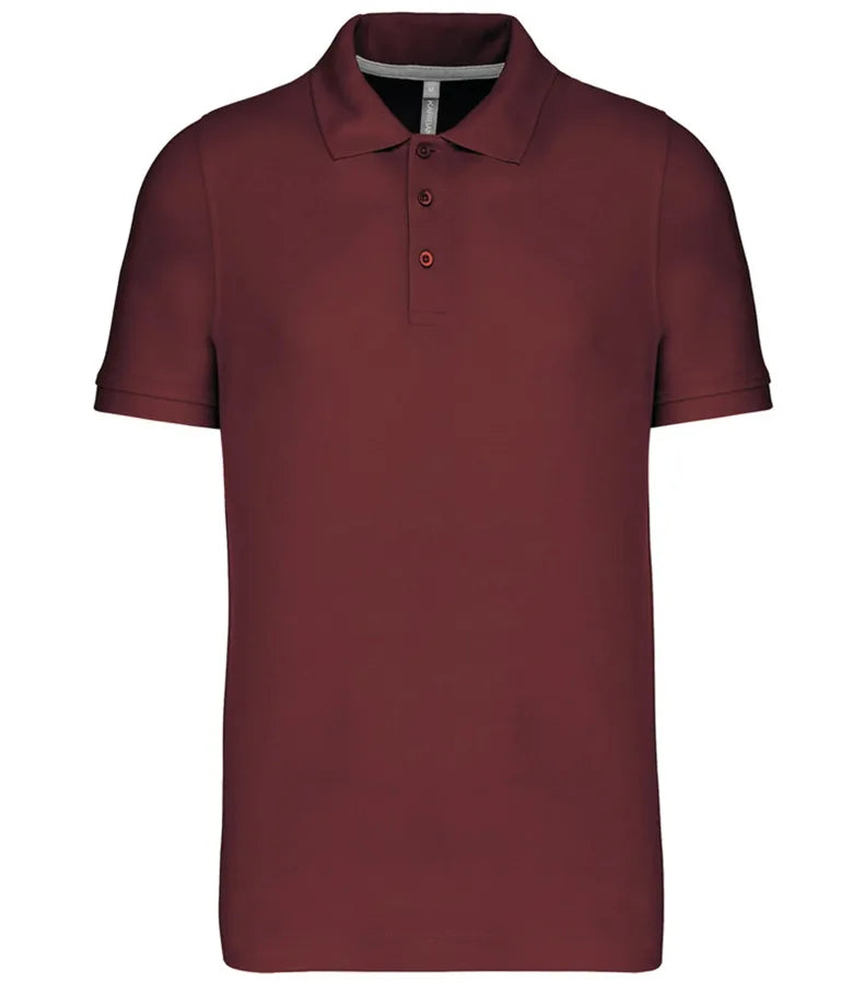 Men's Short-Sleeved Polo Shirt Wine