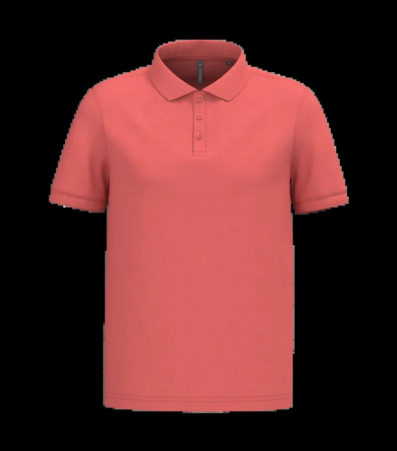 Men's Short-Sleeved Piqué Polo Shirt TrueCoral