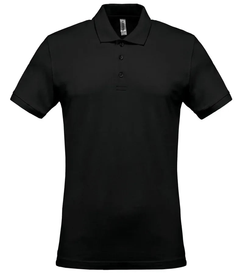 Men's Short-Sleeved Piqué Polo Shirt Black