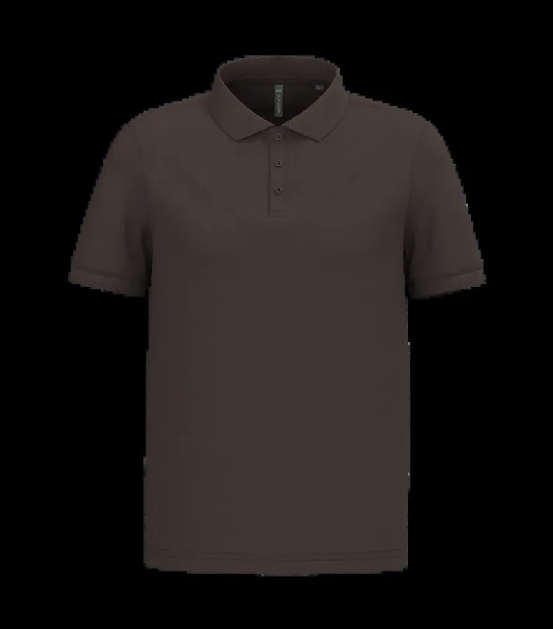 Men's Short-Sleeved Piqué Polo Shirt Chocolate