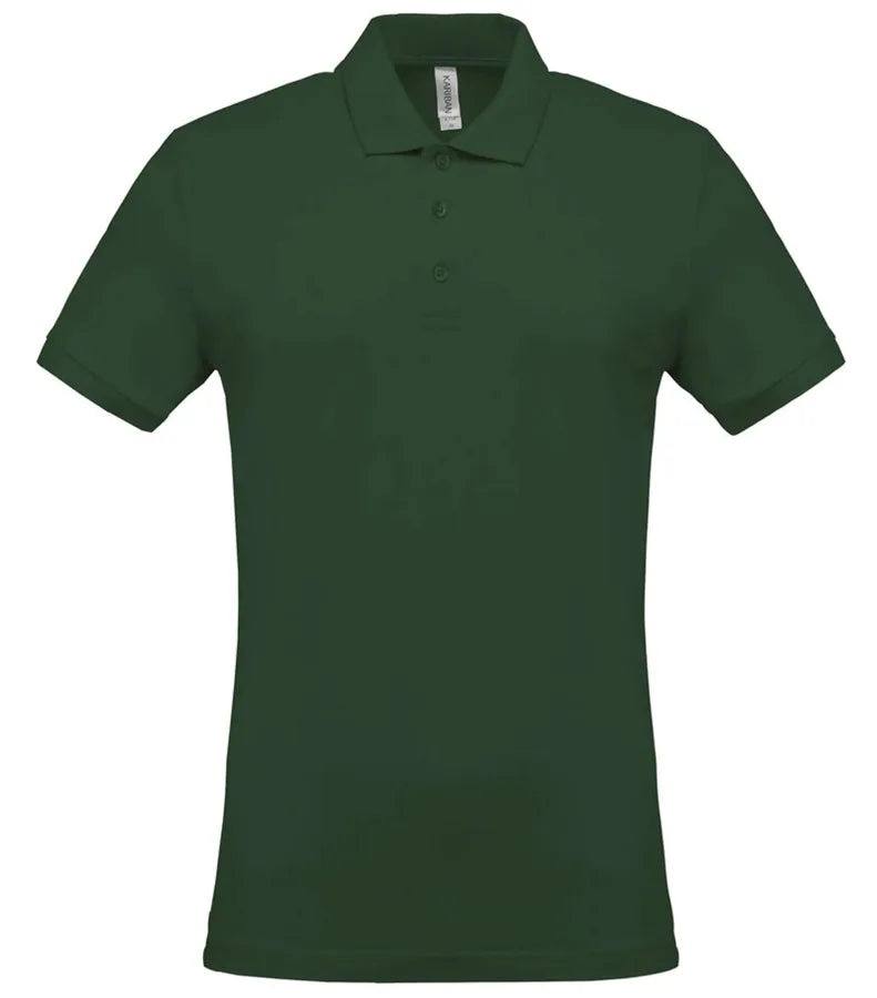 Men's Short-Sleeved Piqué Polo Shirt ForestGreen
