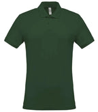 Men's Short-Sleeved Piqué Polo Shirt ForestGreen