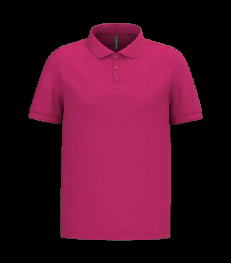 Men's Short-Sleeved Piqué Polo Shirt Fuchsia