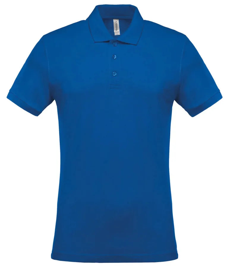 Men's Short-Sleeved Piqué Polo Shirt LightRoyalBlue
